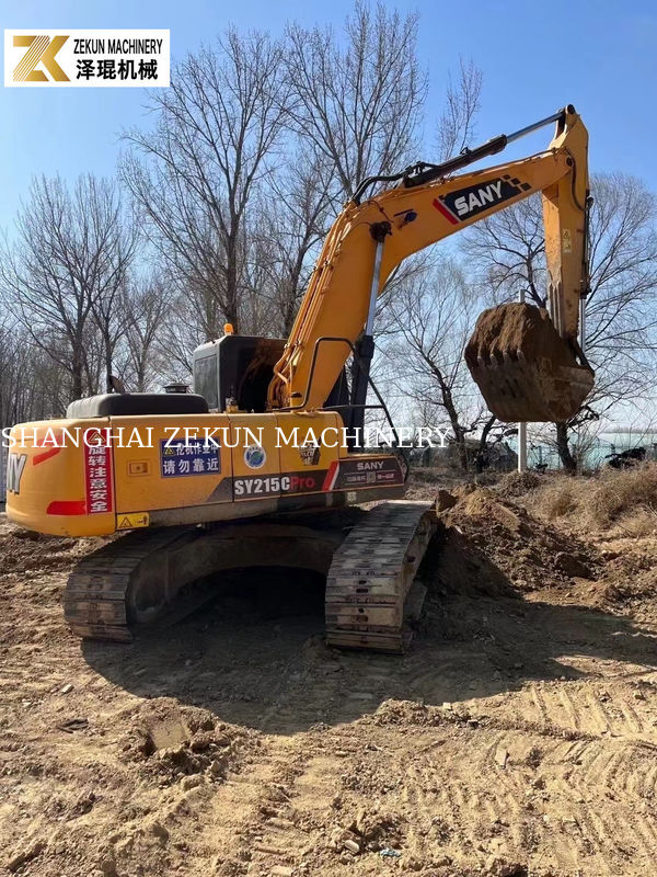 2017 Sany SY215C Pro Excavator 1.2M3 ظرفیت سطل استفاده شده Sany Excavator
