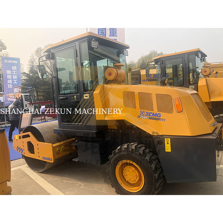 استفاده شده XCMG XS400J 4T رولر تنها طبل ساخت جاده مرحله سوم