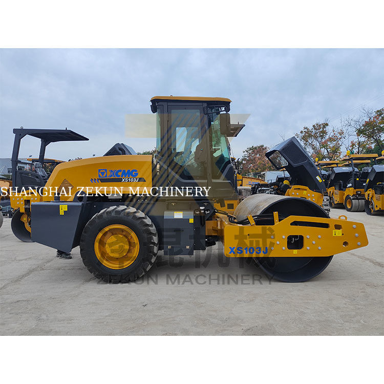 استفاده شده XCMG XS103J رولر 10T طبل تک مرحله سوم کار جاده ای