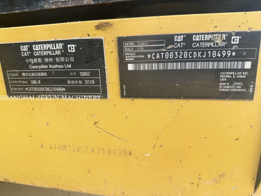 2018 Cat 320GC Excavator 4300H حالت اصلی برای عملیات ساخت و ساز بدون مشکل