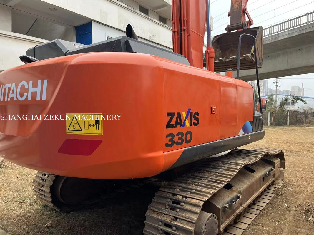 بیل مکانیکی هیتاچی ZX330-5A مدل 2022 با 2968 ساعت کارکرد، فشار هیدرولیک 34.3 مگاپاسکال، طول بوم 6.5 متر