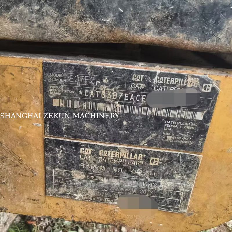 2017 CAT 307E2 حفاری 12544hrs حداکثر ارتفاع تخلیه 070 میلی متر فشار هیدرولیکی 28 MPa