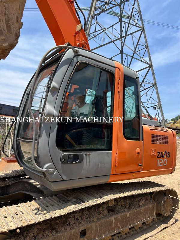 هیتاشی ZX120-6 حفاری 14165hrs برای نیازهای کسب و کار ظرفیت مخزن سوخت 240 لیتر فشار هیدرولیک 34.3 MPa