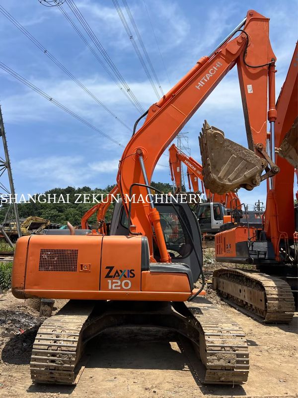 هیتاشی ZX120-6 حفاری 14165hrs برای نیازهای کسب و کار ظرفیت مخزن سوخت 240 لیتر فشار هیدرولیک 34.3 MPa