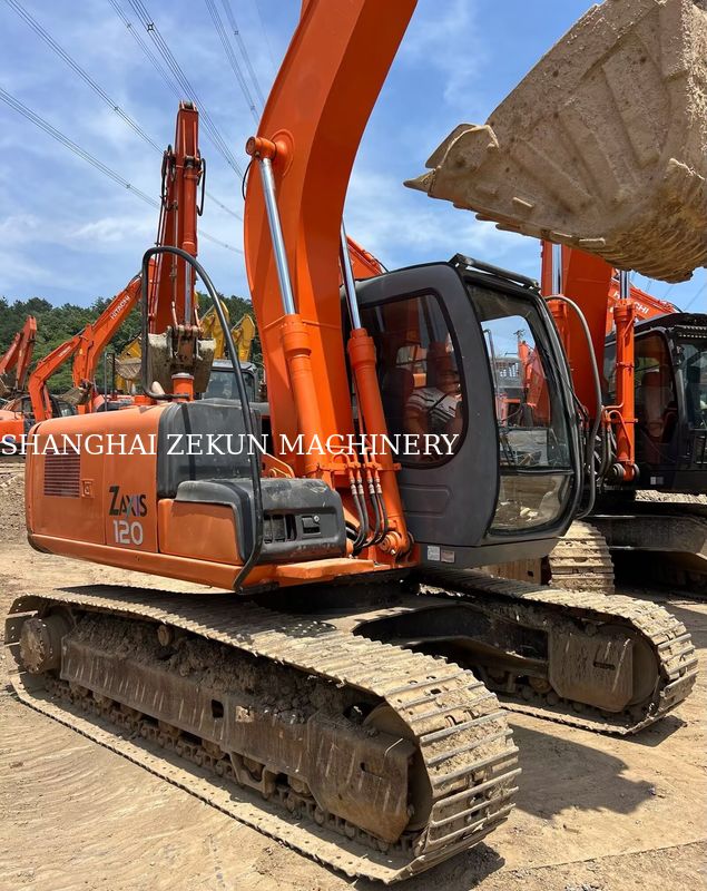 هیتاشی ZX120-6 حفاری 14165hrs برای نیازهای کسب و کار ظرفیت مخزن سوخت 240 لیتر فشار هیدرولیک 34.3 MPa